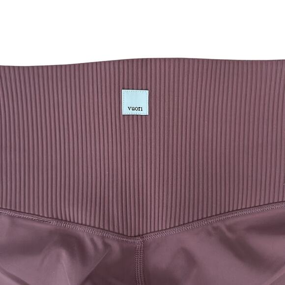 NWT Vuori Ribbed Studio High Rise 7/8 Leggings 24.5" Marsala/Mauve Size L - Picture 9 of 12